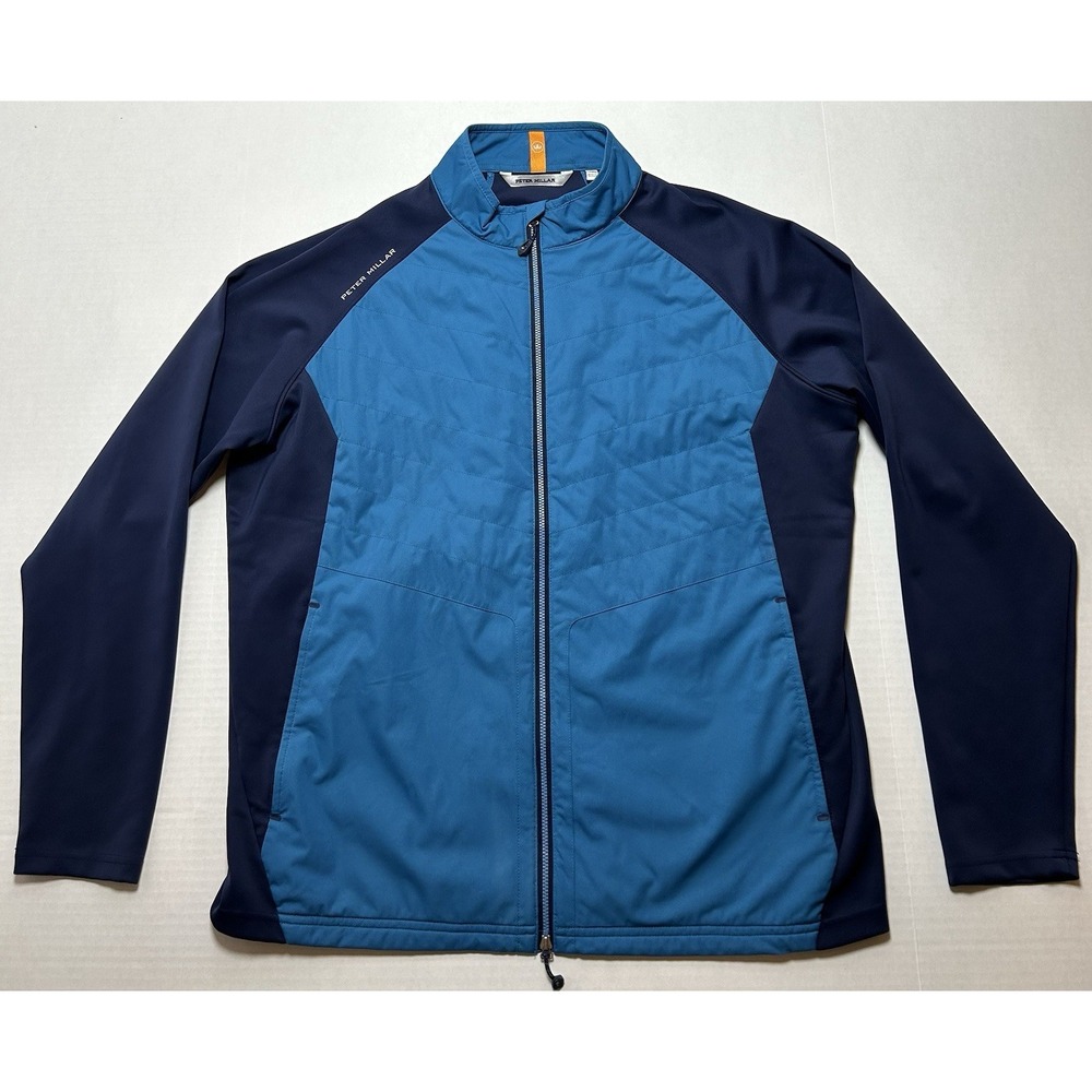 Peter Millar Merge Elite Hybrid Jacket Mens Size XL Full Zip Quilted Golf EUC